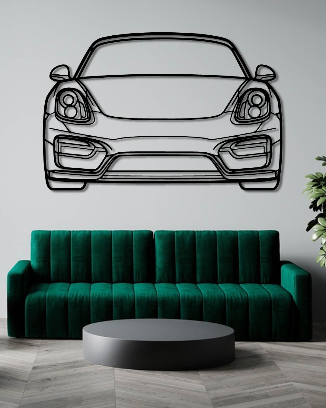 Porsche 981 Boxter Front Perspetive Metal Wall Art