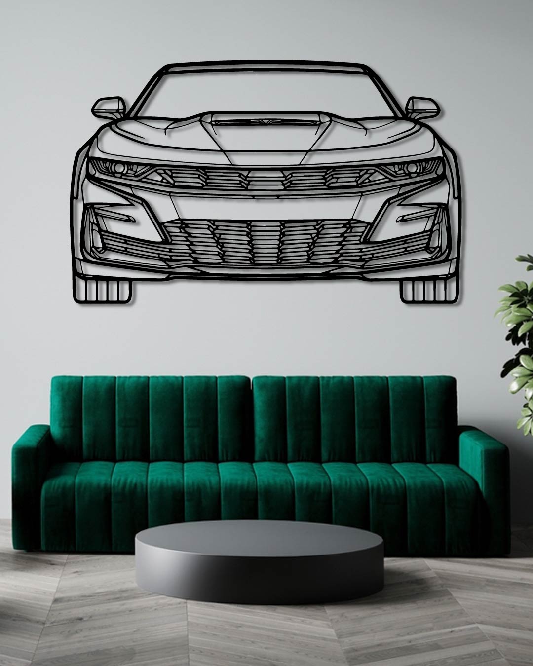 Chevrolet Camaro 2020 Front Perspetive Metal Wall Art