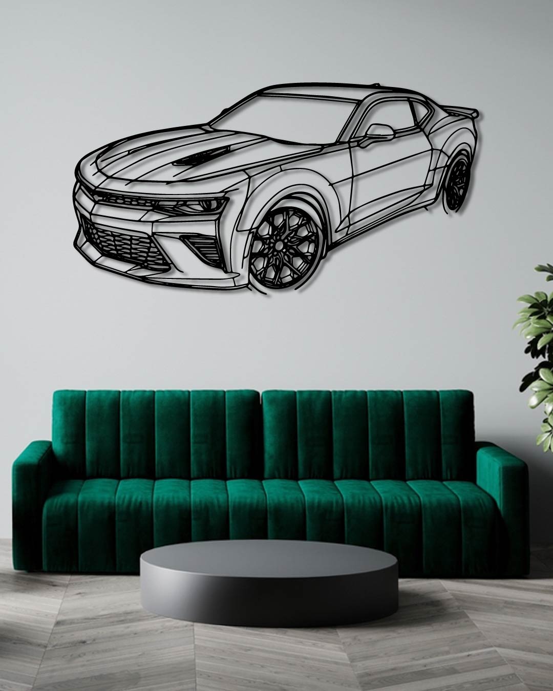 Chevrolet Camaro SS 2016 Perspetive Metal Wall Art