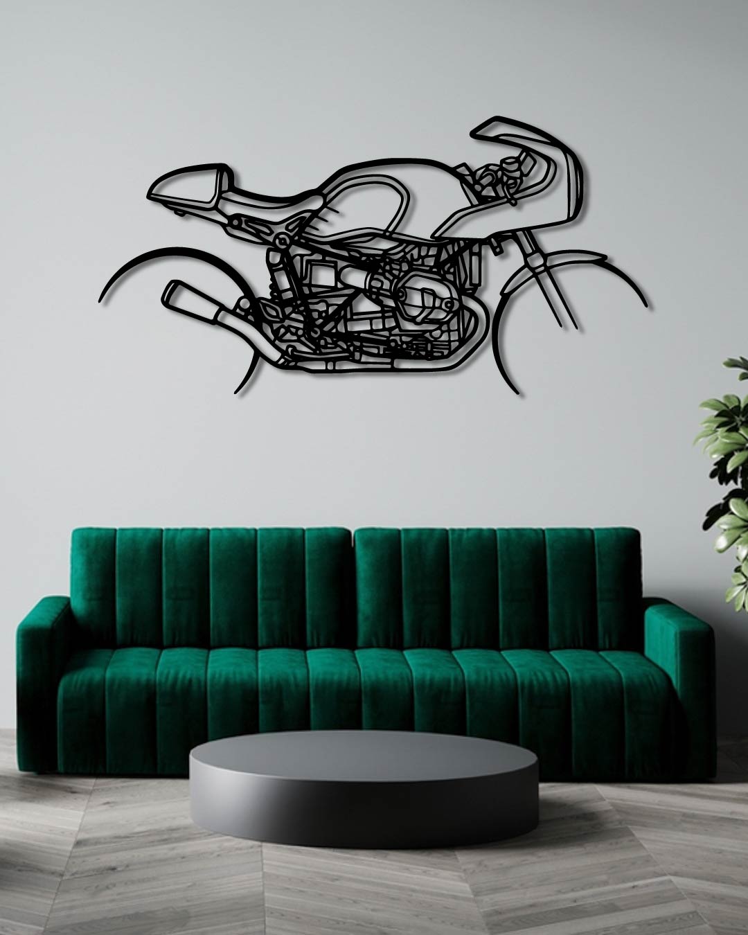 R Nine T Racer 2019 Metal Wall Art