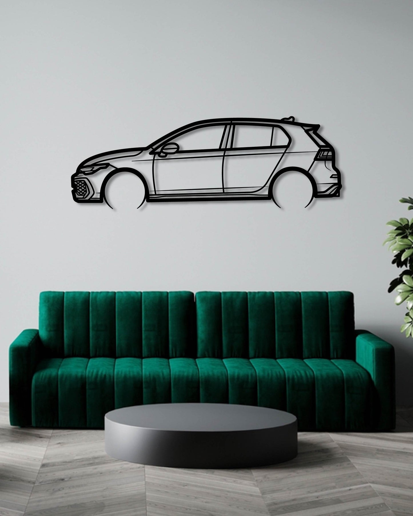 VW GOLF MK 8 GTI DETAILED METAL WALL ART