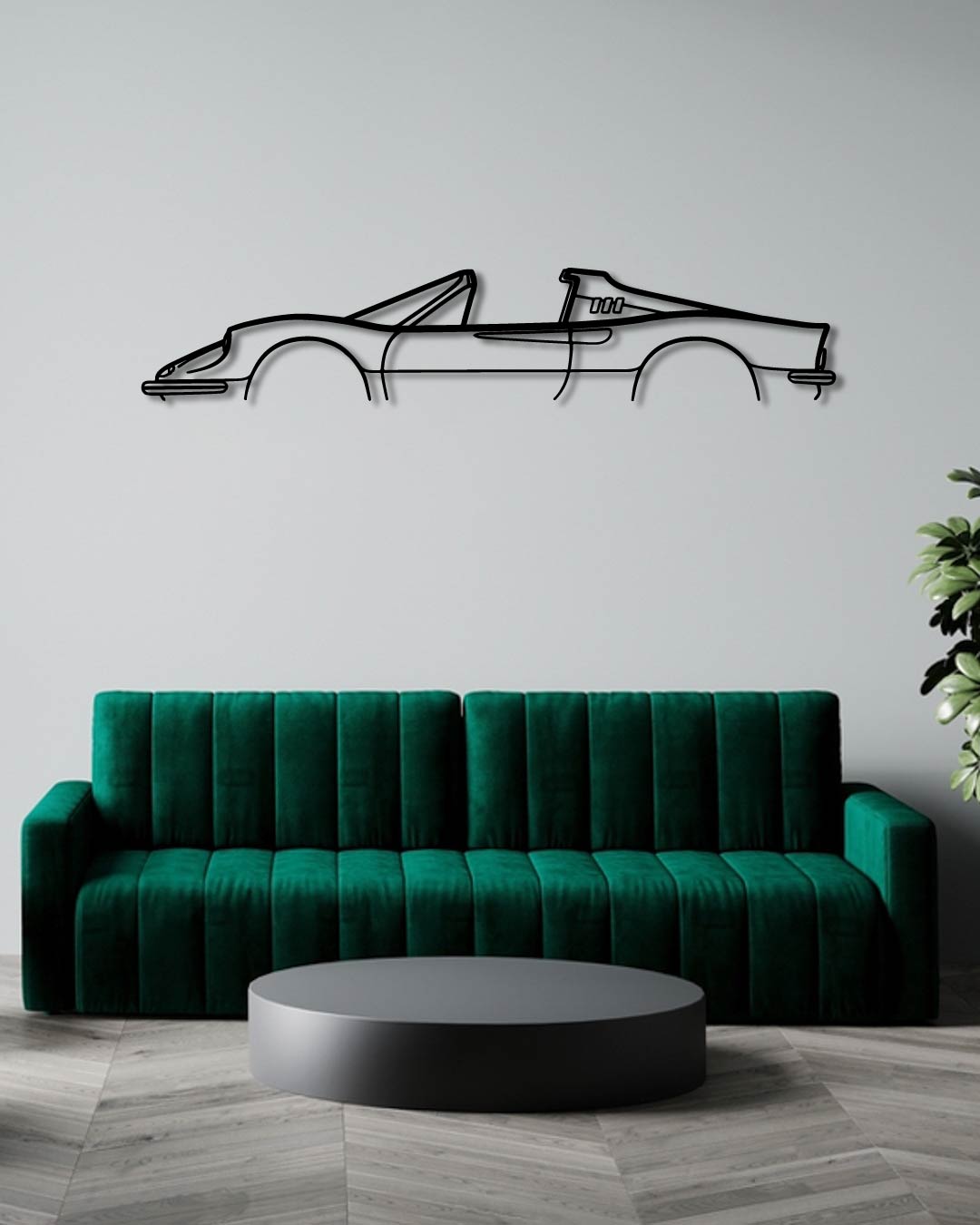 246 GTS Dino Classic metal wall art frame