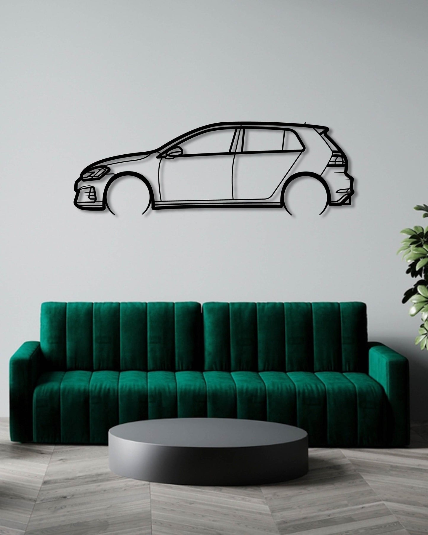 VW GOLF MK 7 METAL WALL ART