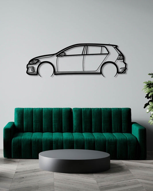 VW GOLF MK 7 METAL WALL ART