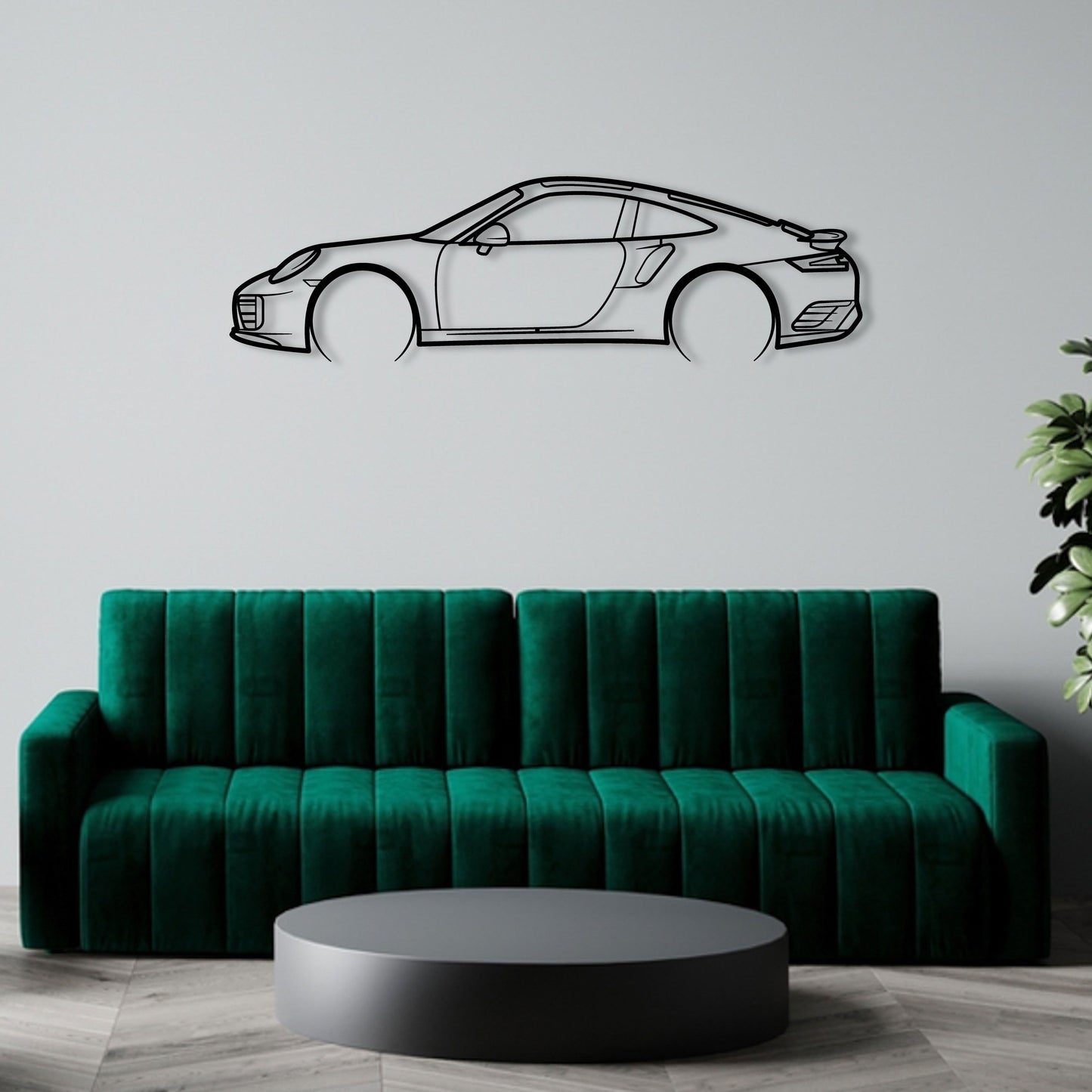 PORSCHE 991.2 TURBO DETAILED METAL WALL ART