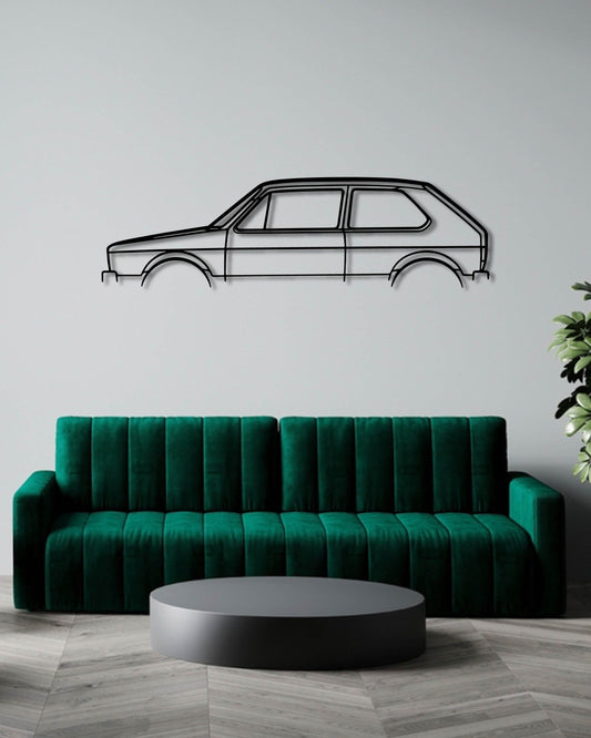 VW GOLF MK 1 METAL WALL ART