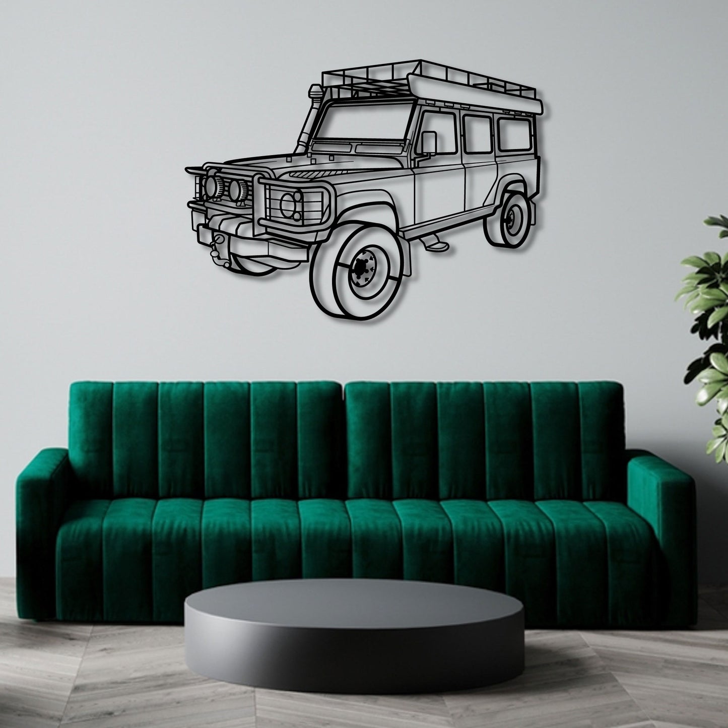LAND ROVER DEFENDER 110 PERSPECTIVE METAL WALL ART
