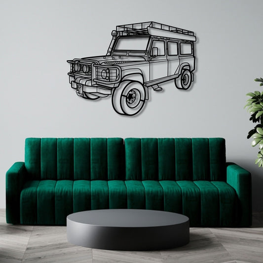 LAND ROVER DEFENDER 110 PERSPECTIVE METAL WALL ART