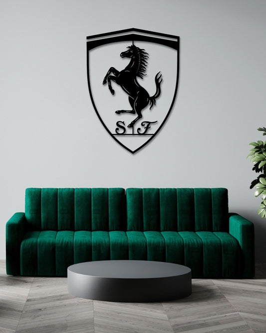 FERRARI F1 TEAM LOGO METAL WALL ART