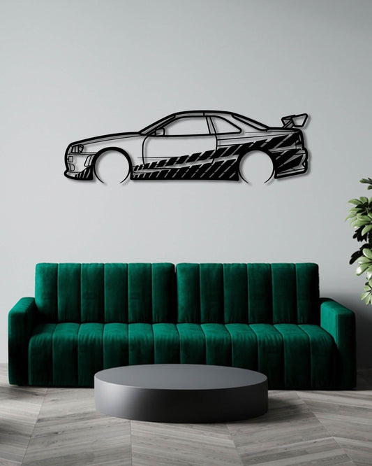 BRIAN NISSAN SKYLINE FAST AND FURIOUS METAL WALL ART