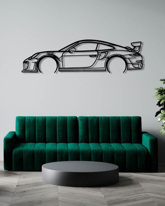 PORSCHE 911 991 GT2 RS DETAILED metal wall art frame