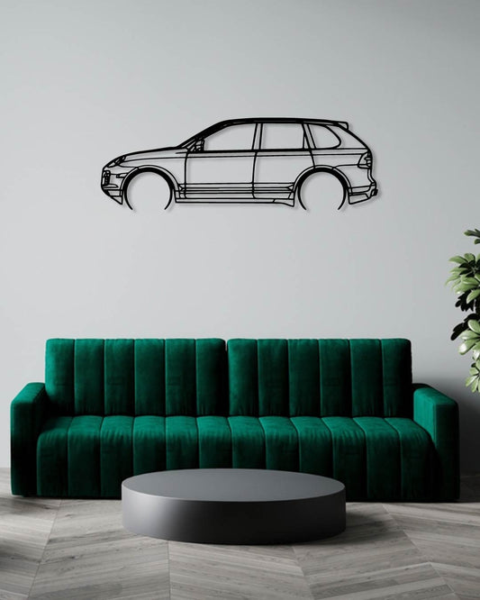 PORSCHE CAYENNE TURBO S '09 DETAILED metal wall art frame