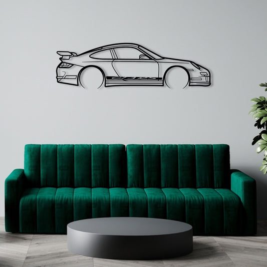PORSCHE 997 GT3 RS DETAILED METAL WALL ART