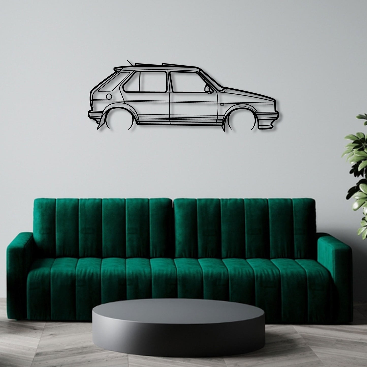 VW CITI GOLF METAL WALL ART