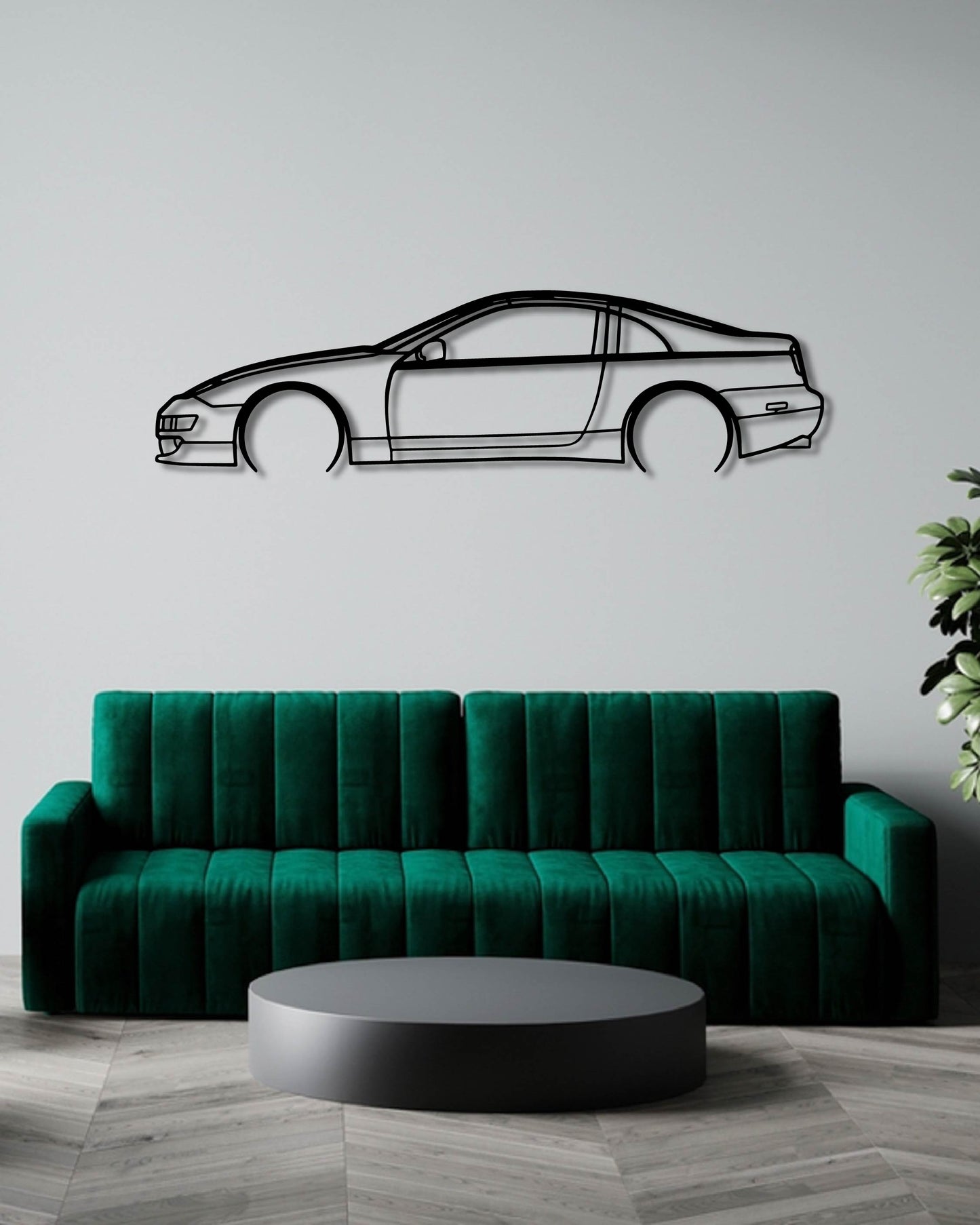 NISSAN 300ZX DETAILED metal wall art frame