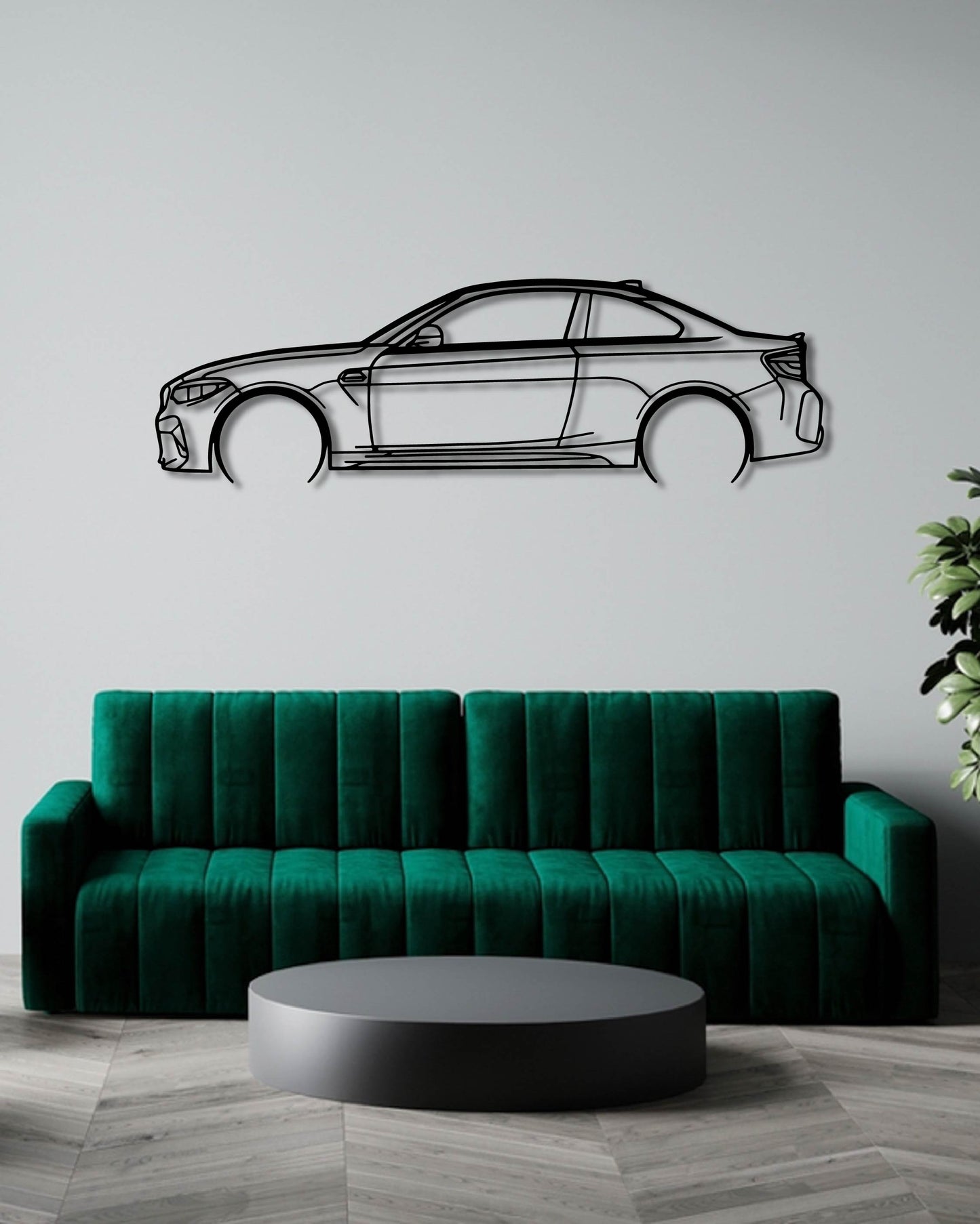 BMW F87 M2 COMPETITION DETAILED metal wall art frame