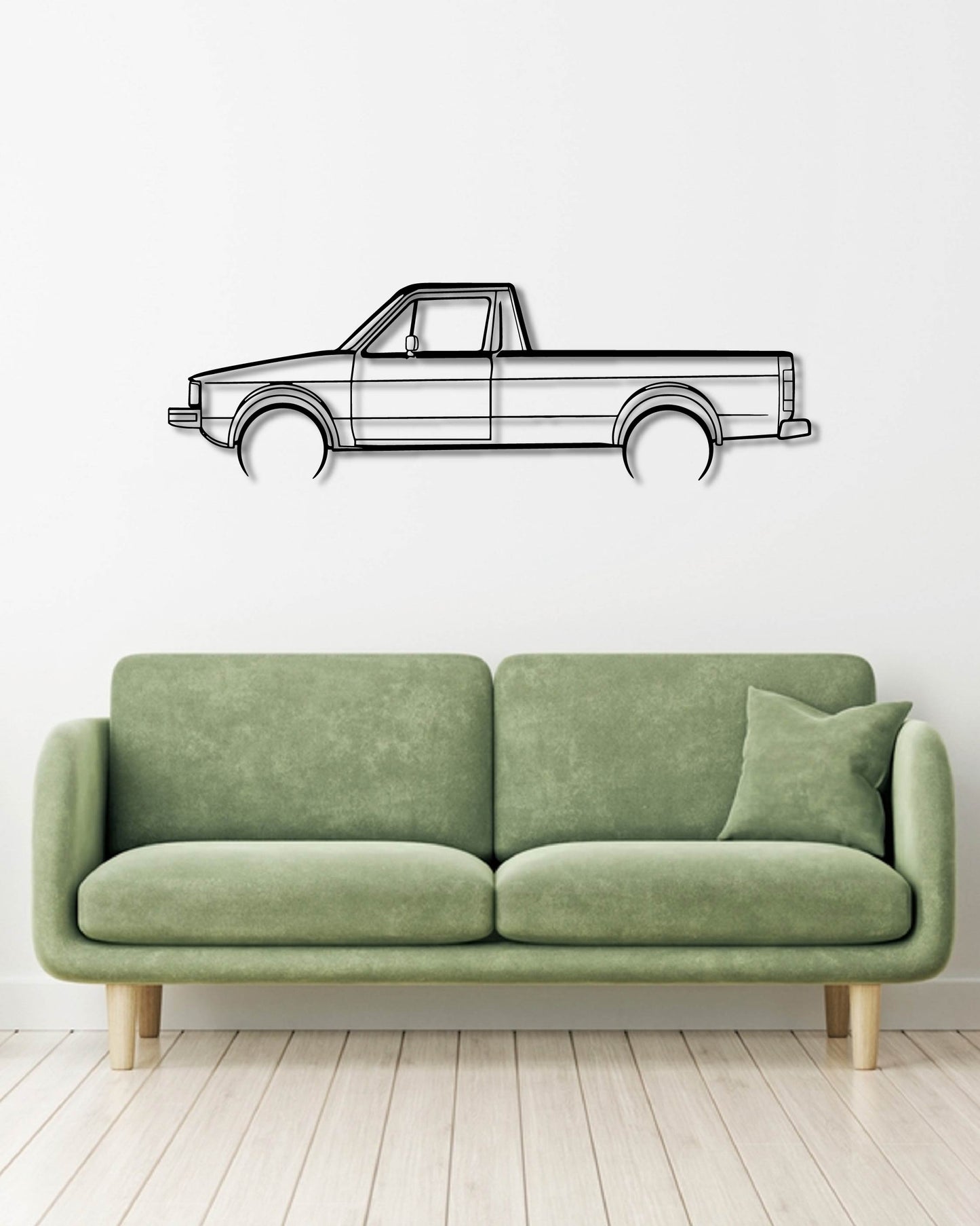 VW CADDY PICKUP metal wall art frame