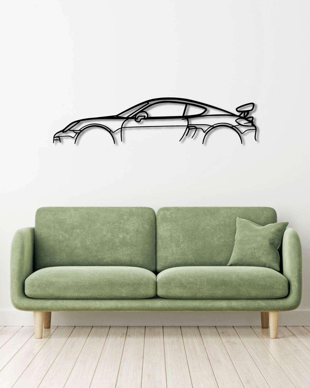 Porsche Caymen 981 GT4 metal wall art frame