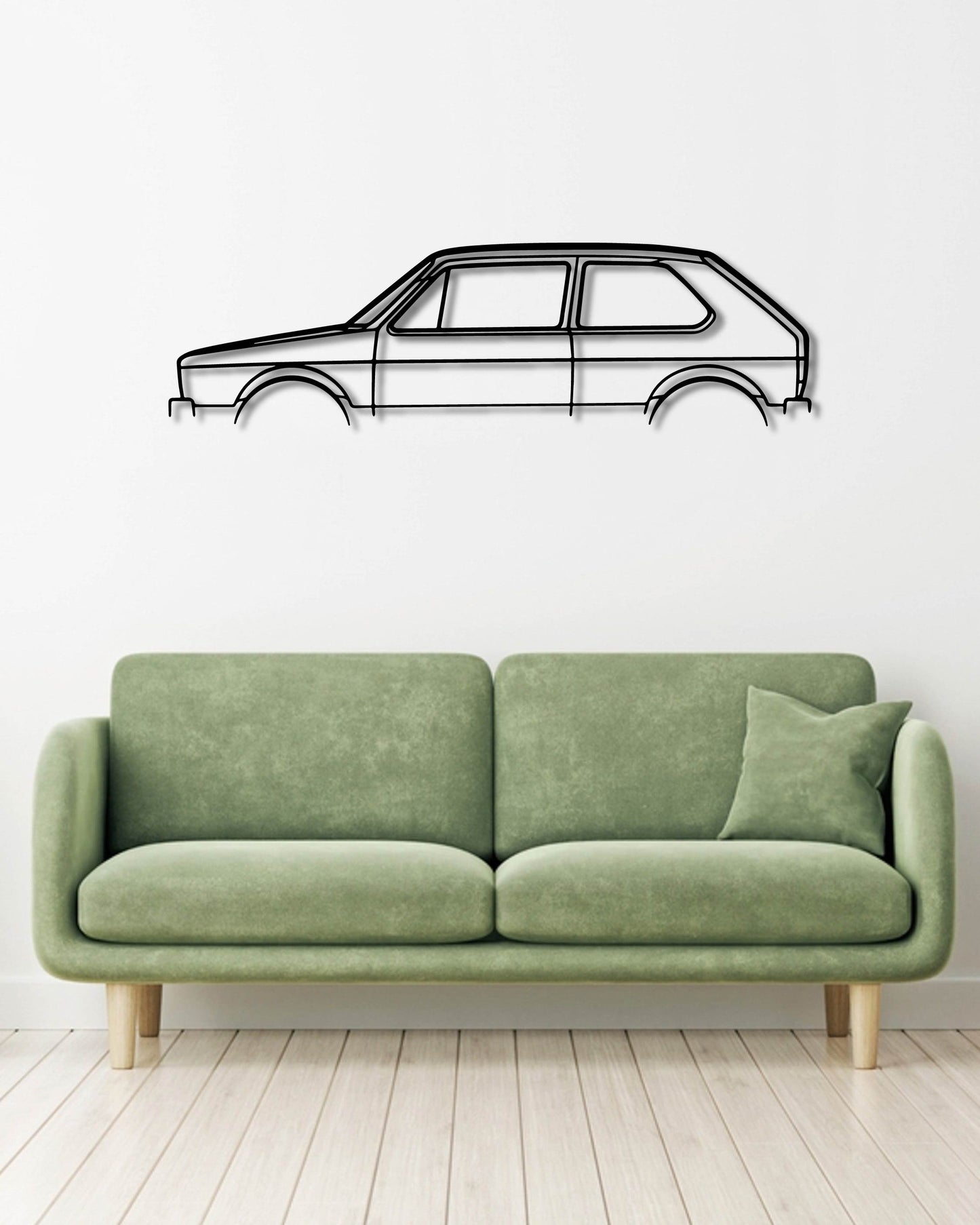 VW GOLF MK 1 METAL WALL ART