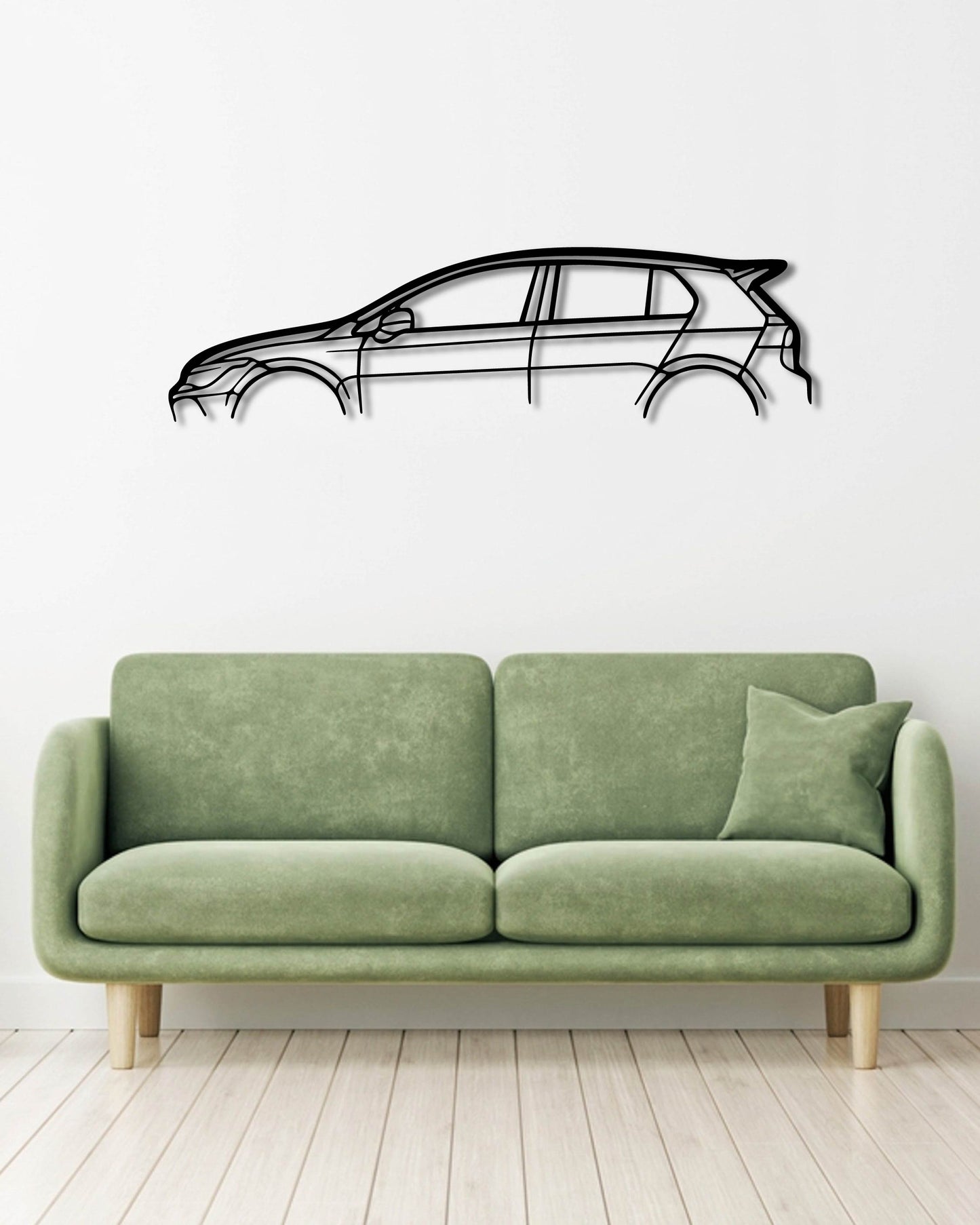VW GOLF 8 R METAL WALL ART