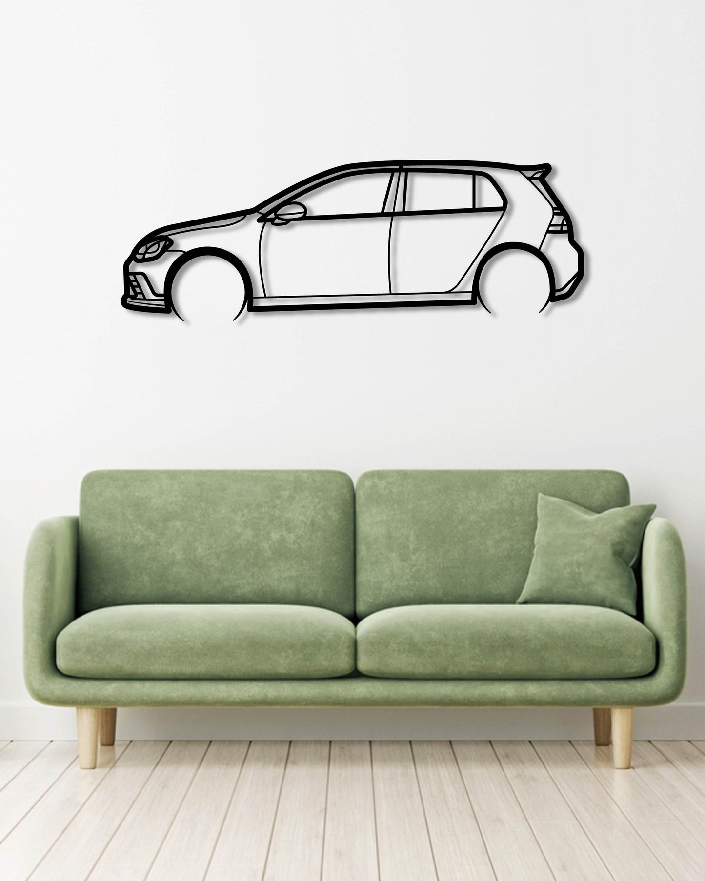 VW GOLF MK 7 CLUBSPORT METAL WALL ART