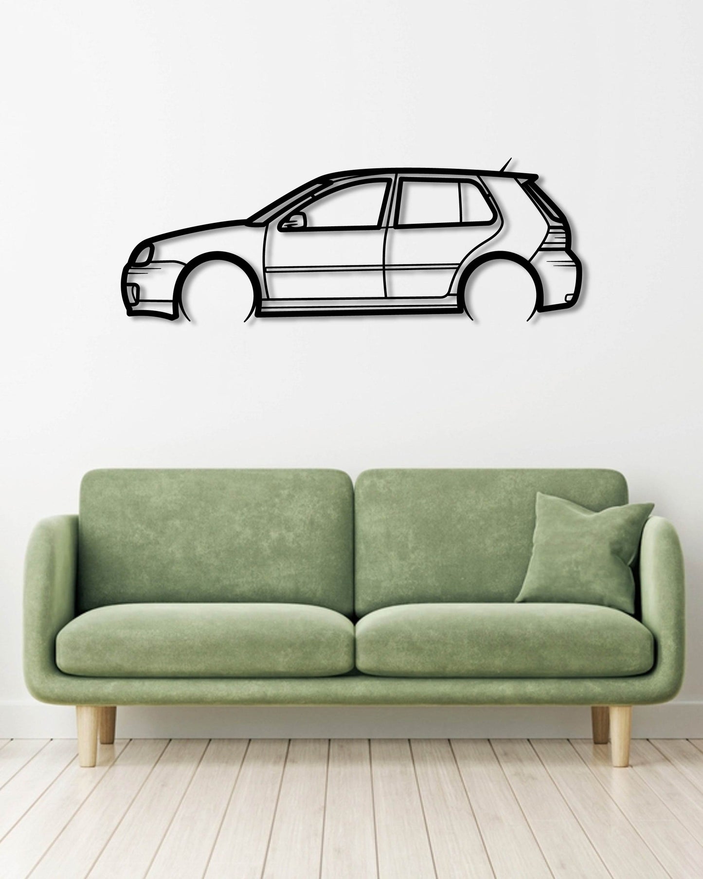 VW GOLF MK 4 R32 4 DOOR METAL WALL ART