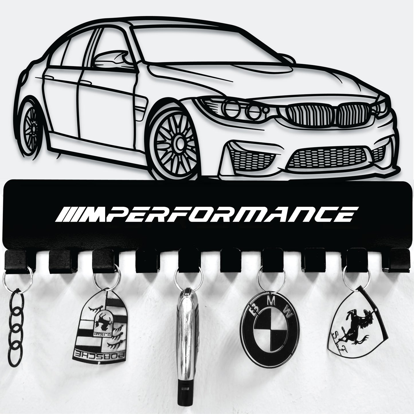 BMW F80 2 M3 MOD STEEL / METAL KEYHOLDER