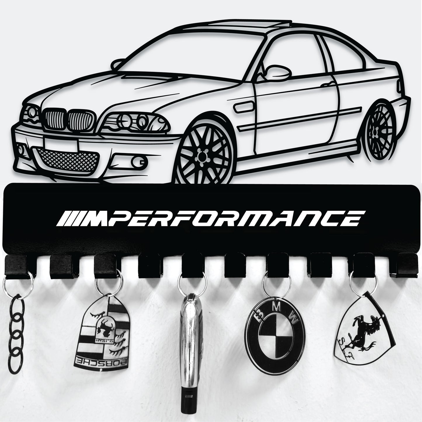 BMW E46 M3 MOD STEEL / METAL KEYHOLDER
