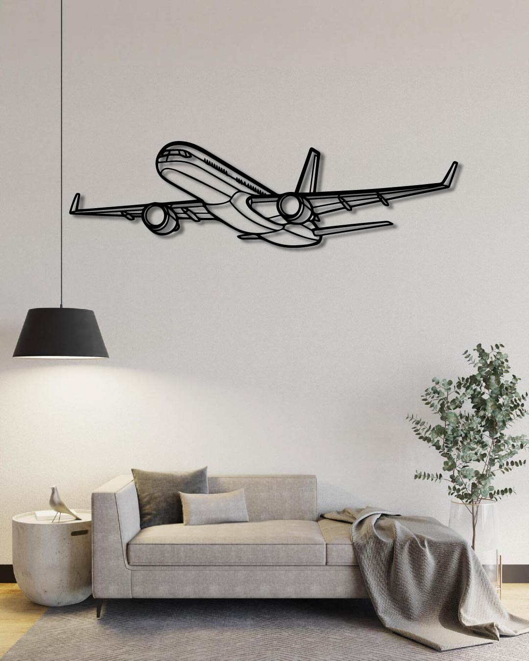 757-200 Perspective Metal Wall Art