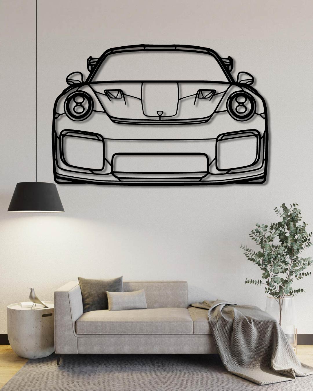 Porsche 911 GT2 RS model 991 Front Perspetive Metal Wall Art