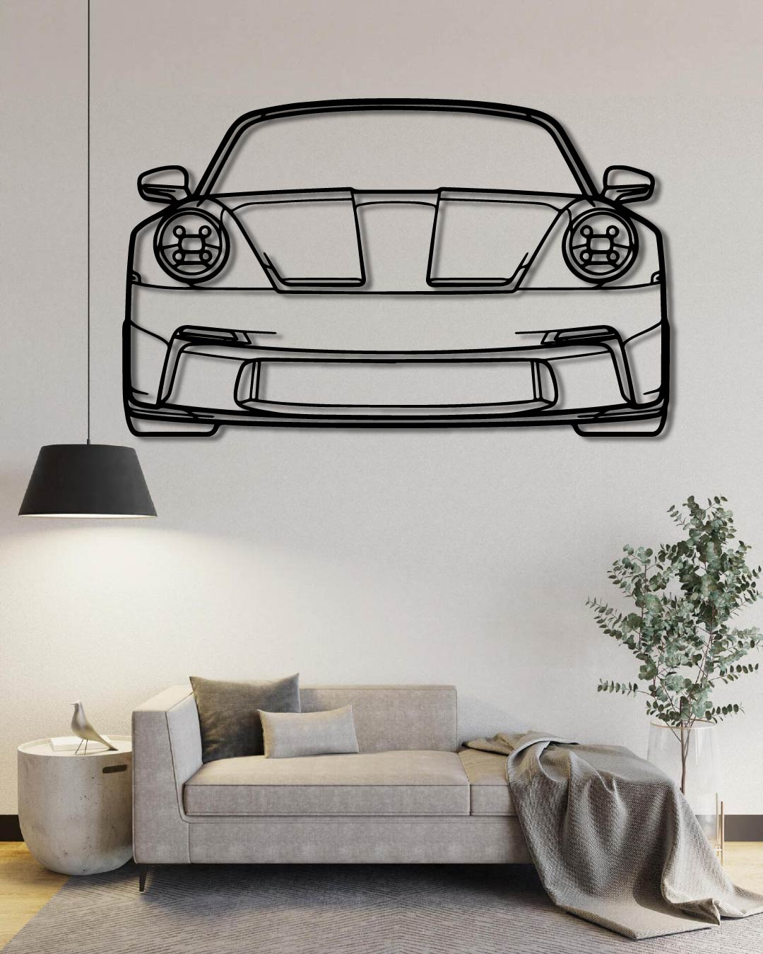 Porsche 911 GT3 Touring model 992 Front Perspetive Metal Wall Art