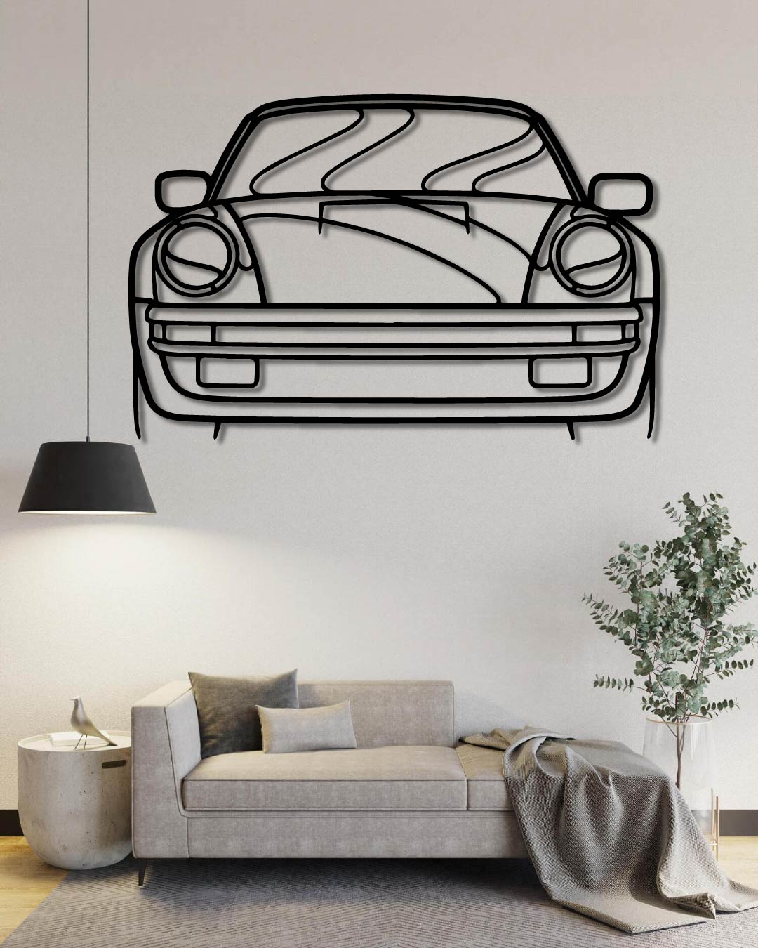 Porsche 911 turbo model 930 Front Perspetive Metal Wall Art