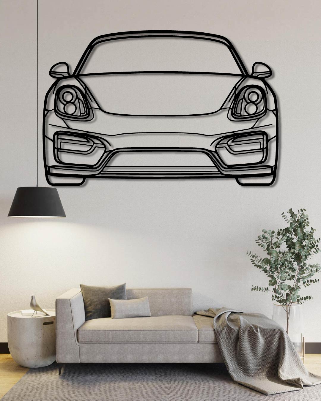 Porsche 981 Boxter Front Perspetive Metal Wall Art