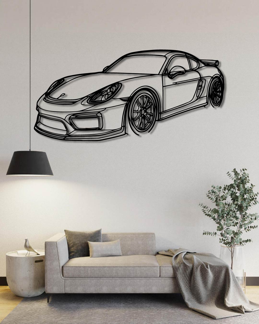 Porsche 981 Cayman GT4 Perspetive Metal Wall Art