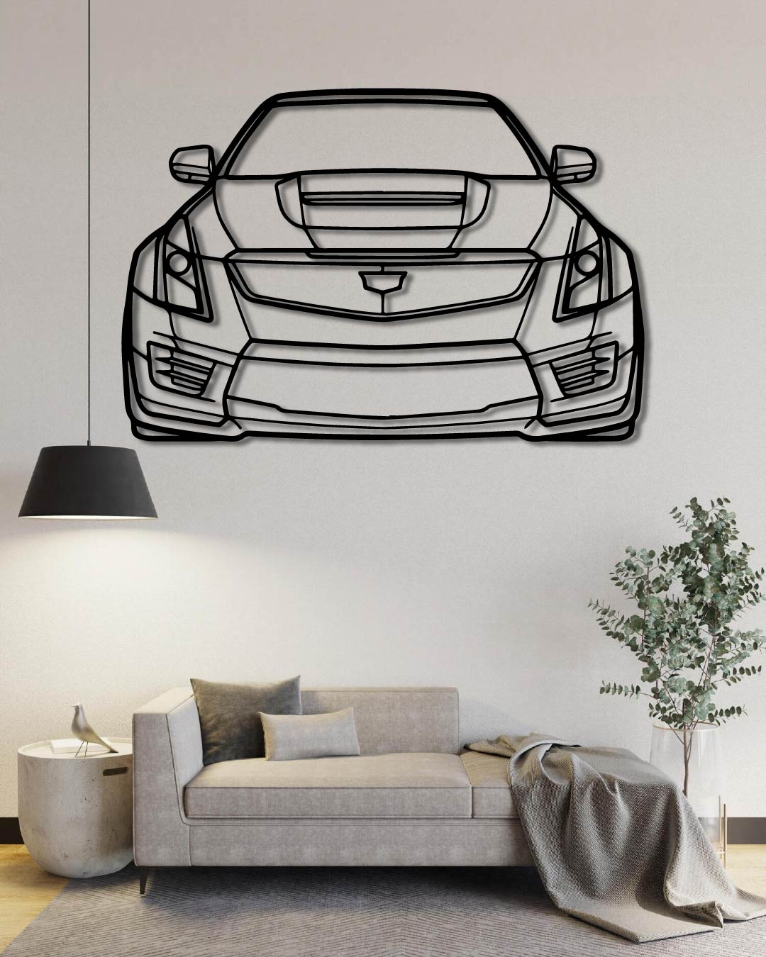 Cadillac ATS-V 2017 Front Perspetive Metal Wall Art