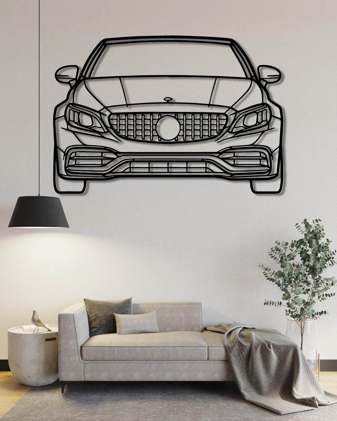 Mercedes-benz C63 AMG Front Perspetive Metal Wall Art