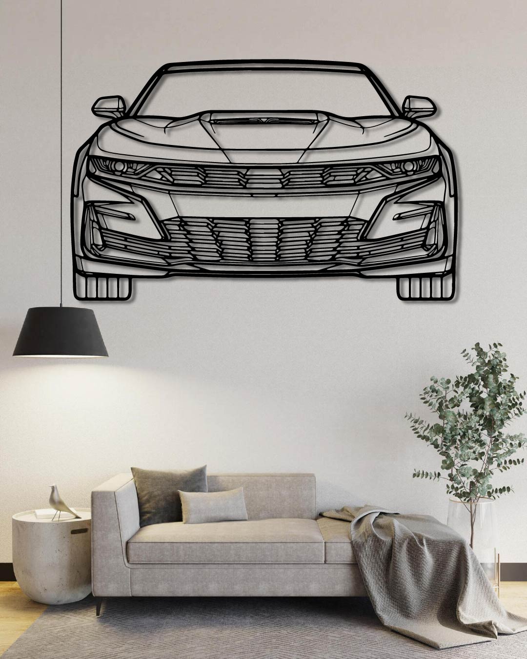 Chevrolet Camaro 2020 Front Perspetive Metal Wall Art