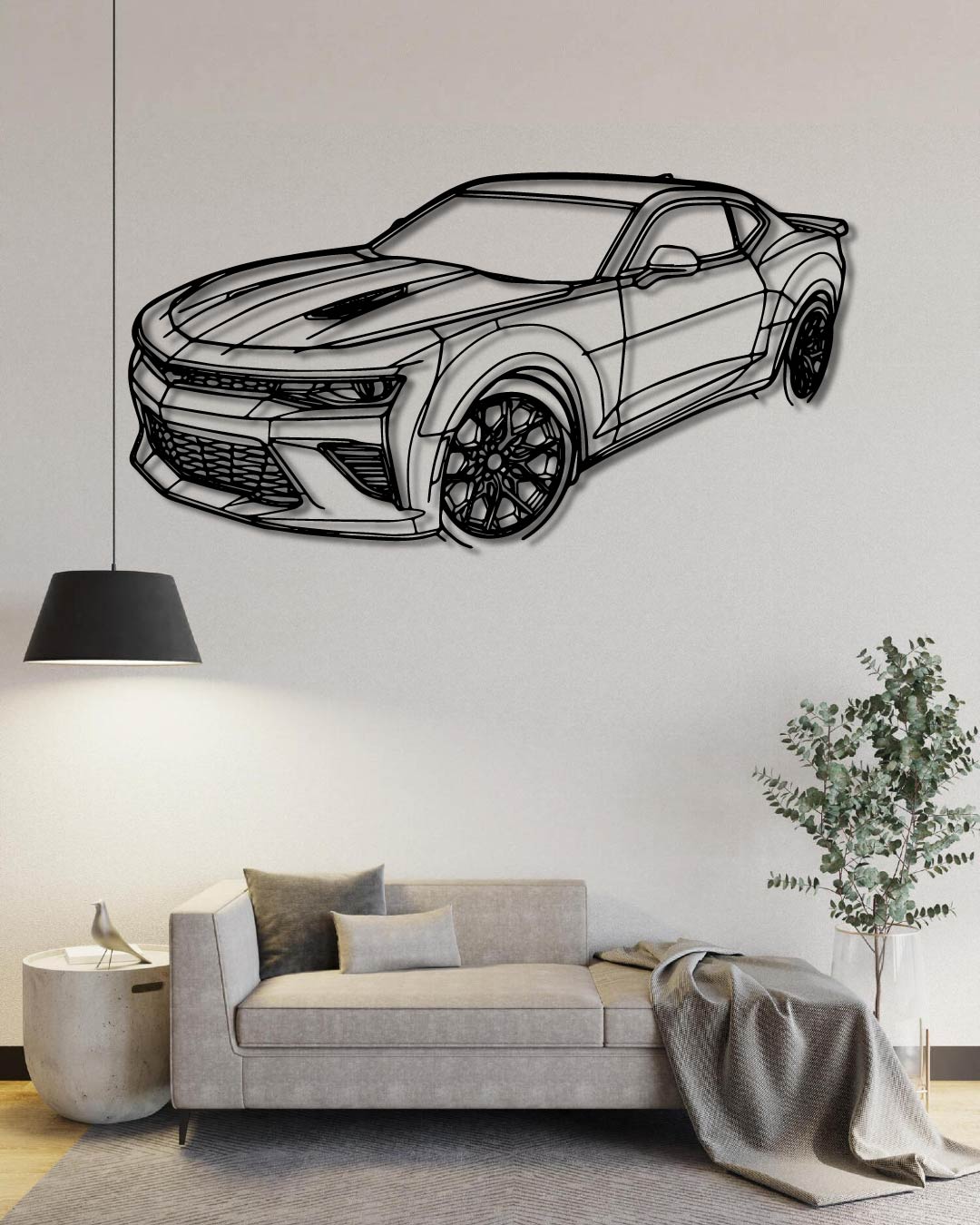 Chevrolet Camaro SS 2016 Perspetive Metal Wall Art