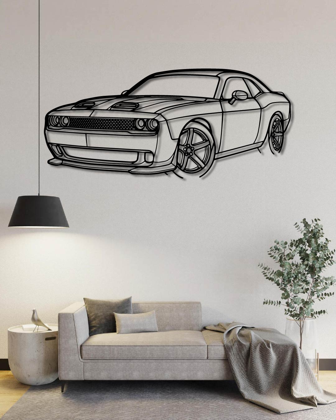 Dodge Challenger SRT 2023 Perspetive Metal Wall Art