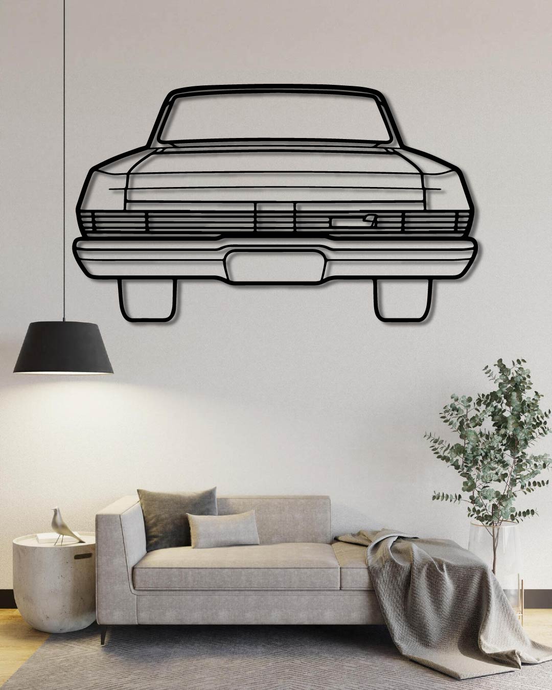 Mercury Comet 1965 Back Perspetive Metal Wall Art