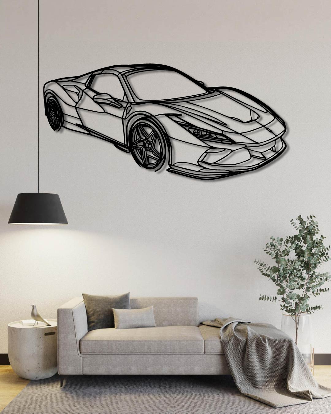 Ferrari F8 Tributo Perspetive Metal Wall Art