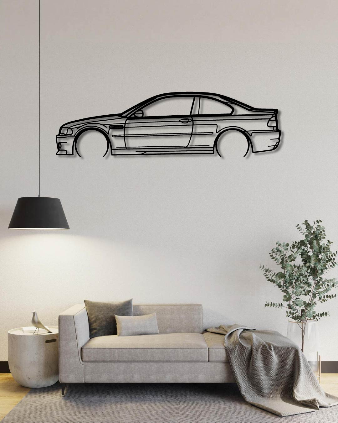 BMW E46 M3 DETAILED metal wall art frame