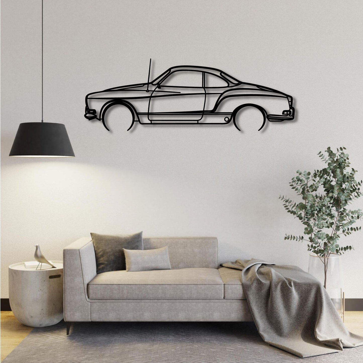 VW KARMANN GHIA 1974 METAL WALL ART