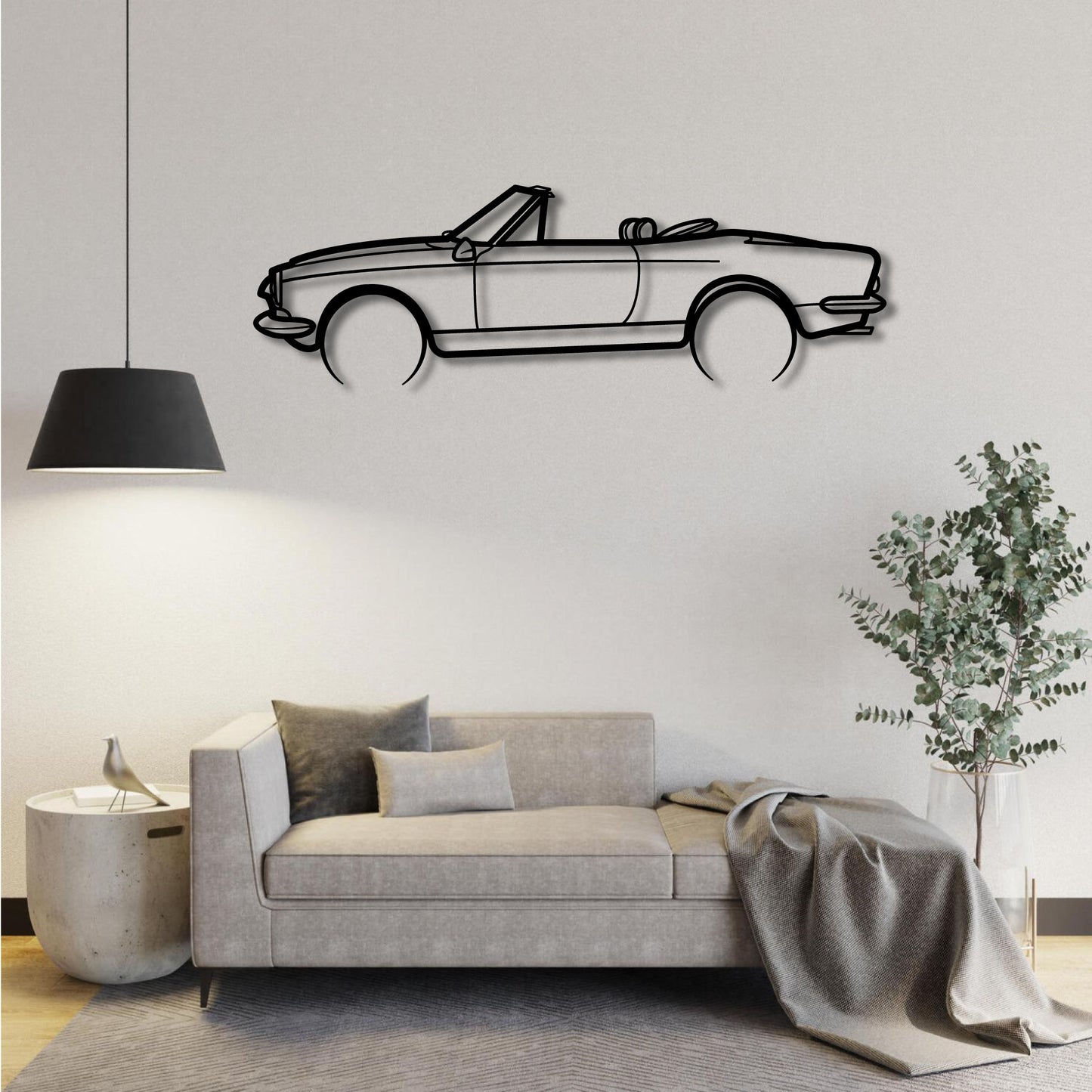 FIAT 124 SPIDER 1966 METAL WALL ART