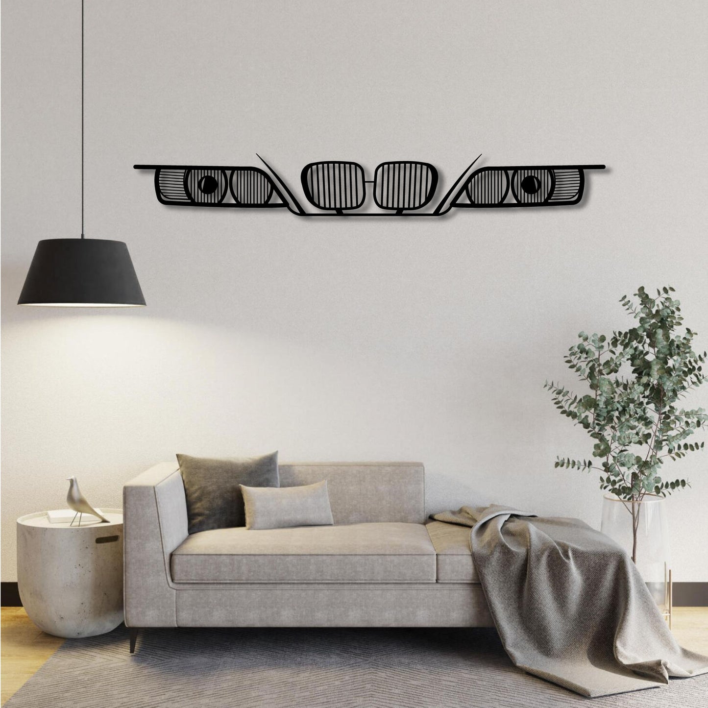 BMW Z3 M COUPE "CLOWN SHOE" HEADLIGHTS FRONT GRILL METAL WALL ART