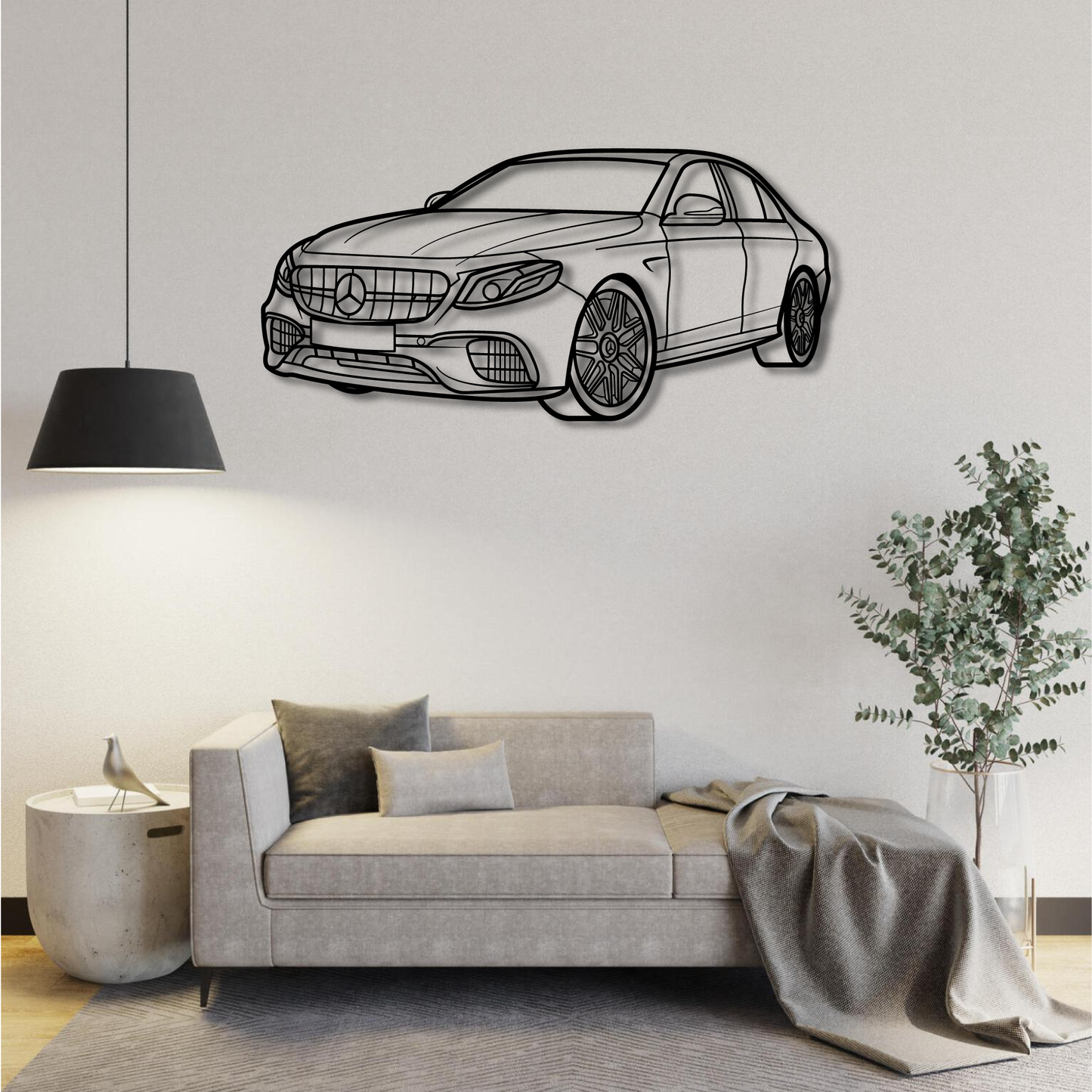 MERCEDES BENZ AMG E63 S W213 PERSPECTIVE METAL WALL ART