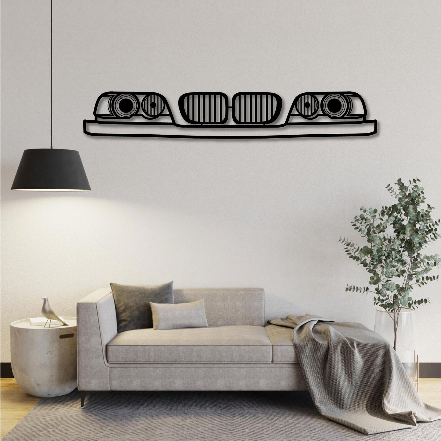BMW E46 HEADLIGHTS FRONT GRILL METAL WALL ART