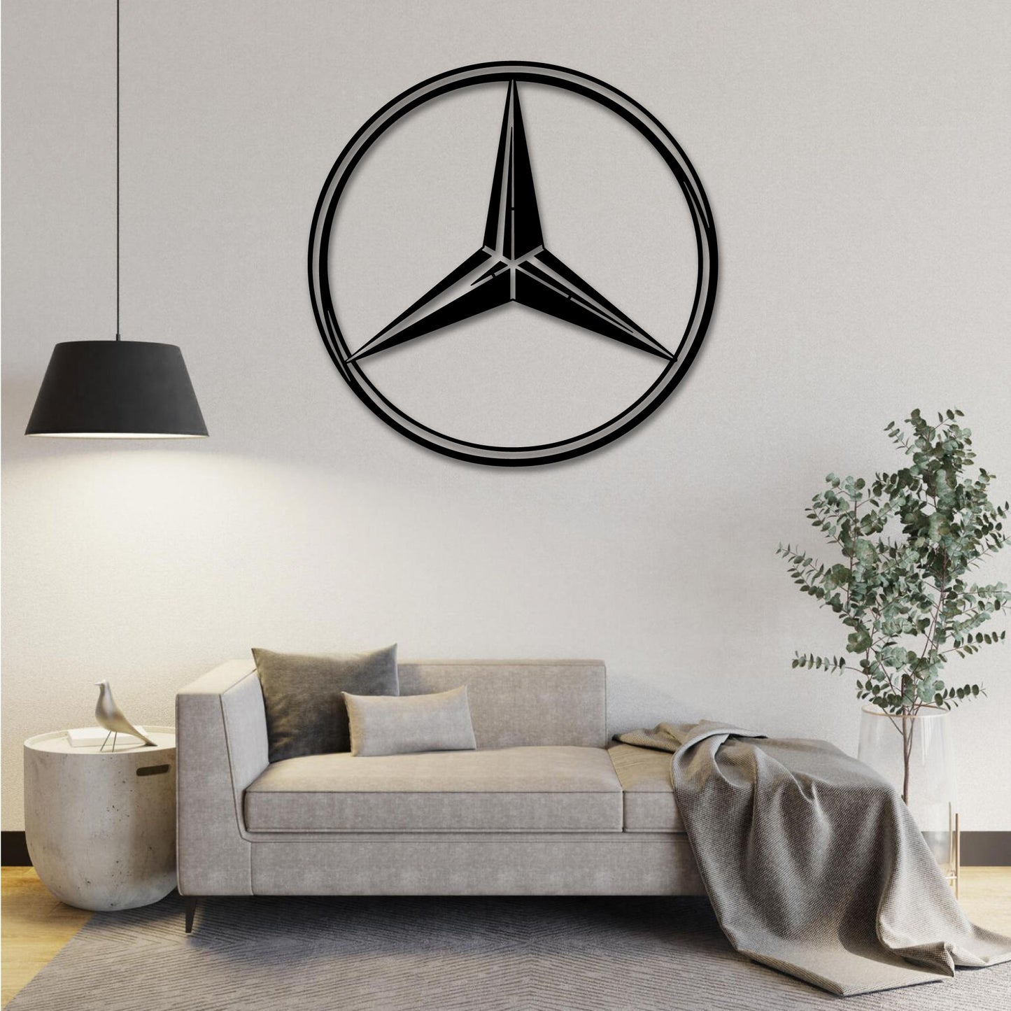 MERCEDES F1 TEAM LOGO METAL WALL ART