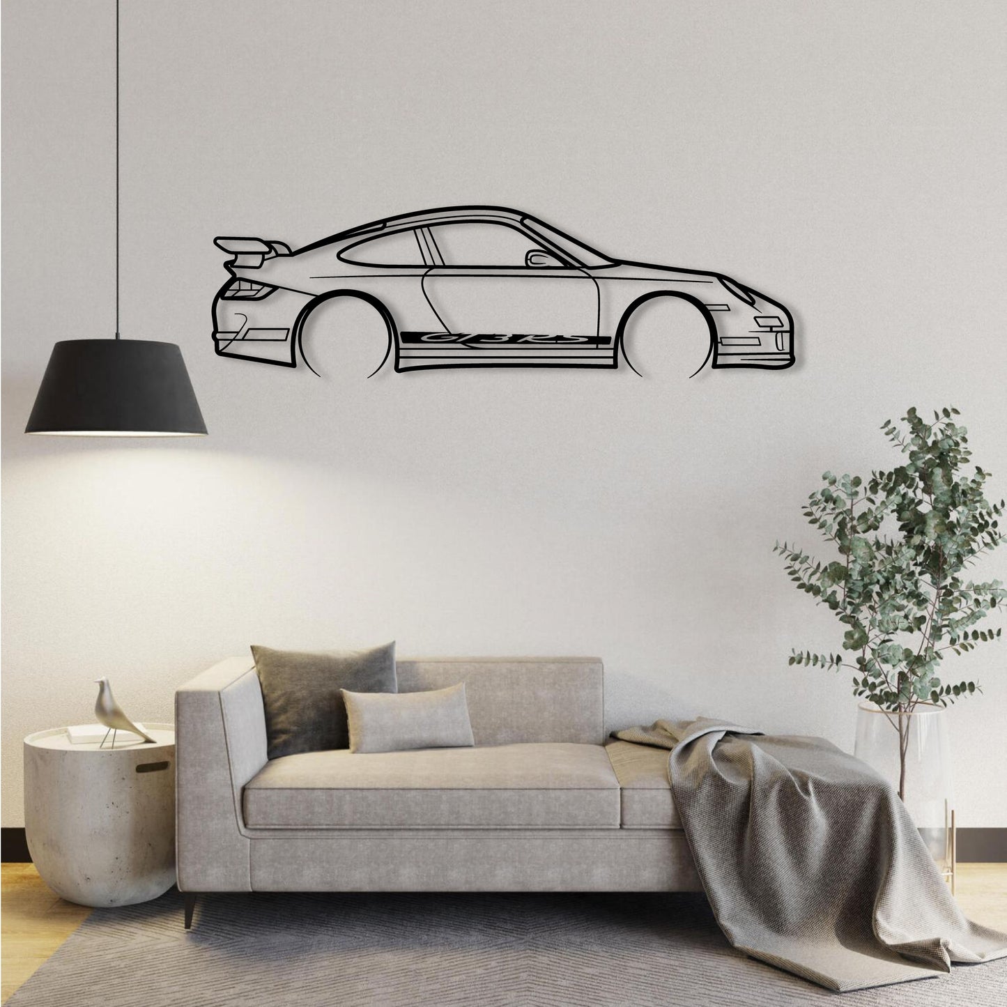 PORSCHE 997 GT3 RS DETAILED METAL WALL ART