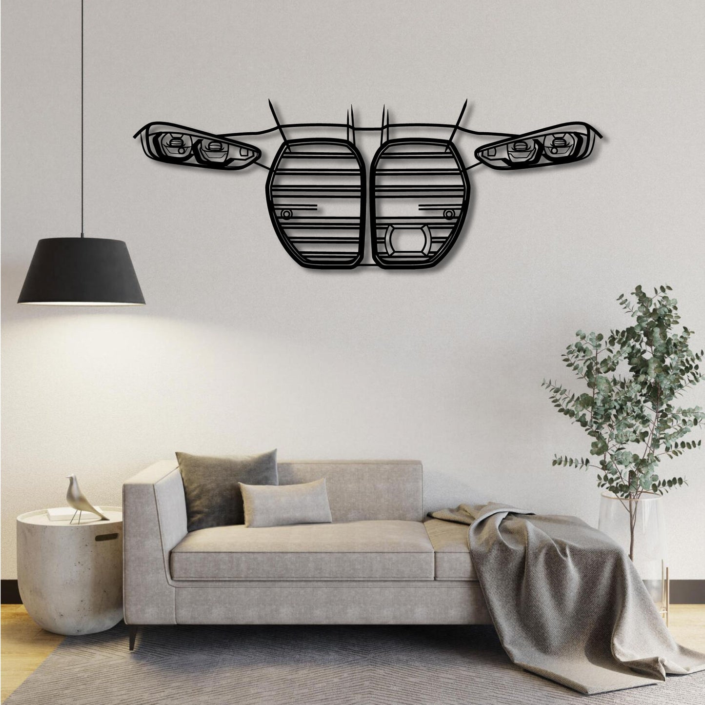 BMW G80 HEADLIGHTS FRONT GRILL METAL WALL ART
